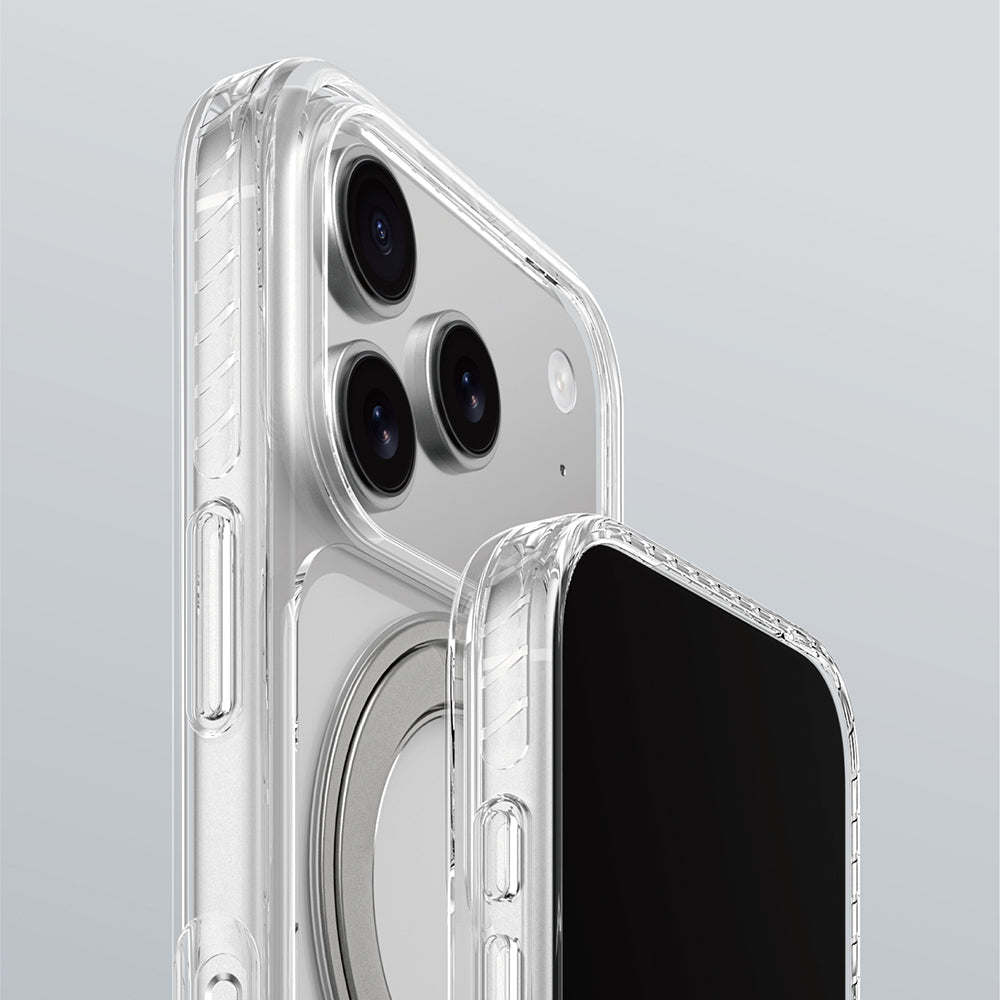 iPhone 17 Pro Max Kılıf M-Safe Şarj Özellikli Airbag Tasarımlı Standlı AmazingThing Titan Pro MagSpin Kılıf