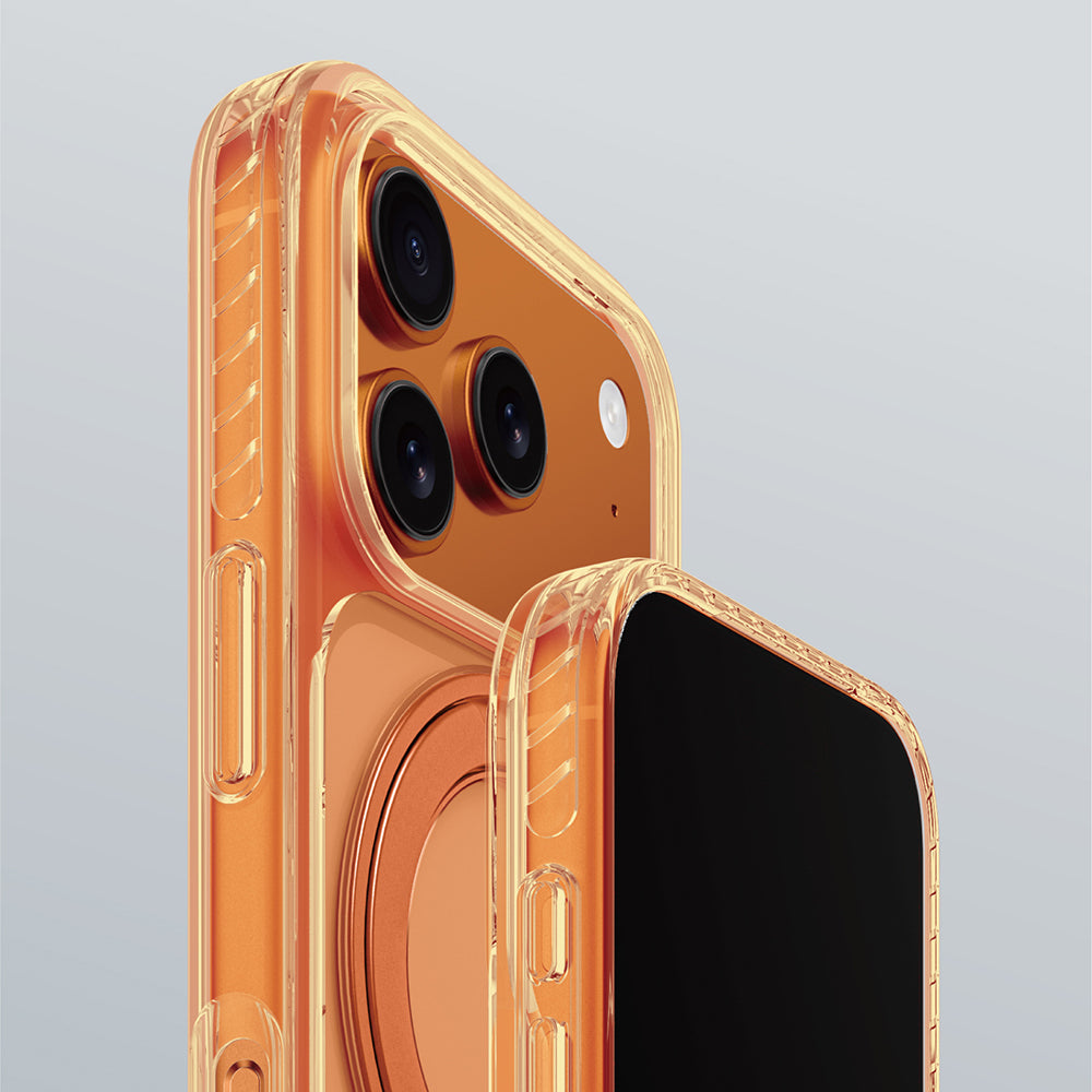 iPhone 17 Pro Max Kılıf M-Safe Şarj Özellikli Airbag Tasarımlı Standlı AmazingThing Titan Pro MagSpin Kılıf