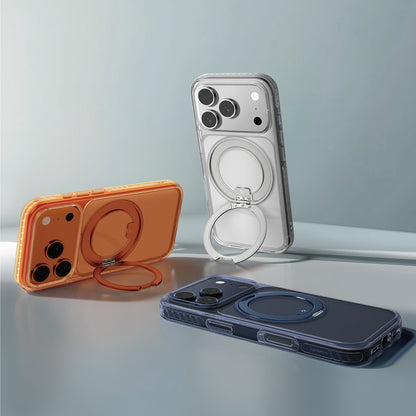 iPhone 17 Pro Max Kılıf M-Safe Şarj Özellikli Airbag Tasarımlı Standlı AmazingThing Titan Pro MagSpin Kılıf