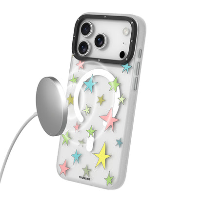 iPhone 17 Pro Max Kılıf M-Safe Şarj Özellikli Airbagli Çift Katmanlı Youngkit Sweathart Serisi Kılıf