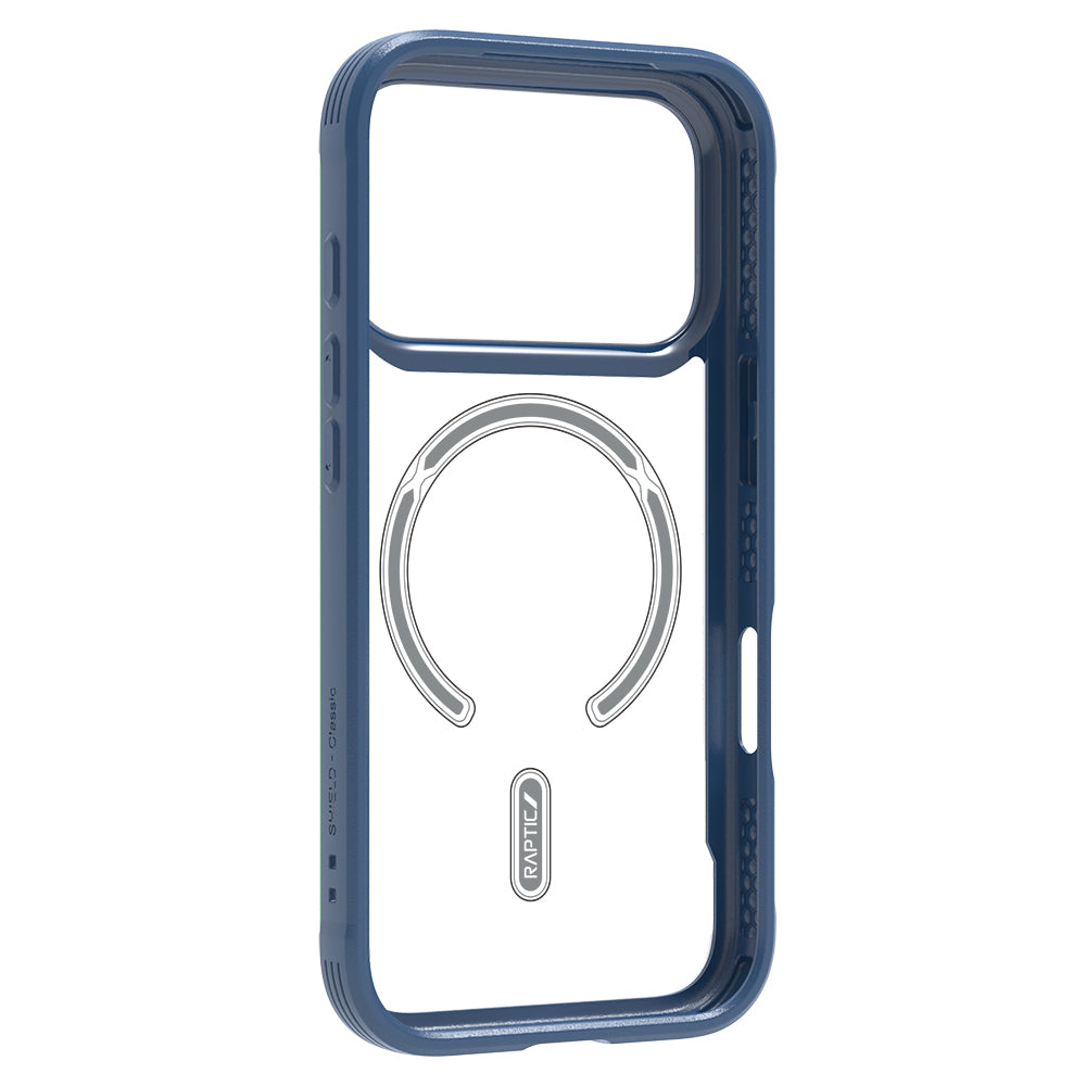 iPhone 17 Pro Max Kılıf M-safe Şarj Özellikli Airbagli Raptic Shield Serisi Şeffaf Arka Yüzey Kılıf