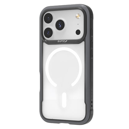 iPhone 17 Pro Max Kılıf M-safe Şarj Özellikli Airbagli Raptic Shield Serisi Şeffaf Arka Yüzey Kılıf