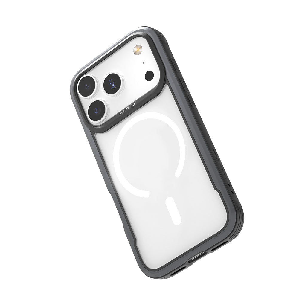 iPhone 17 Pro Max Kılıf M-safe Şarj Özellikli Airbagli Raptic Shield Serisi Şeffaf Arka Yüzey Kılıf