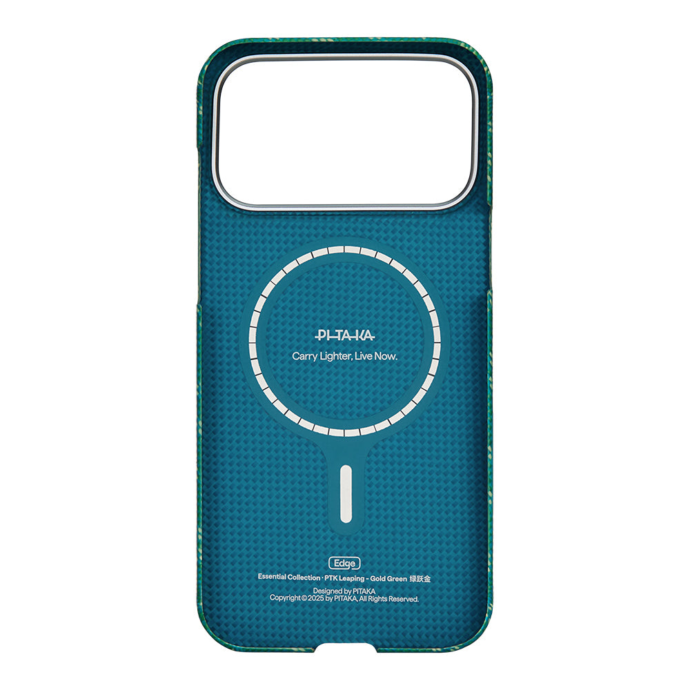 iPhone 17 Pro Max Kılıf M-safe Şarj Özellikli Aramid Fiber Pitaka Tactile Woven Monogram Serisi Kılıf