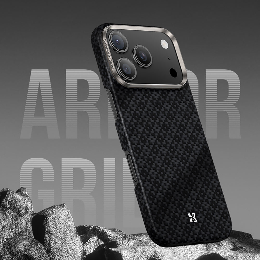 iPhone 17 Pro Max Kılıf M-Safe Şarj Özellikli Benks ArmorAir ArmorGrid Serisi Kevlar Kılıf