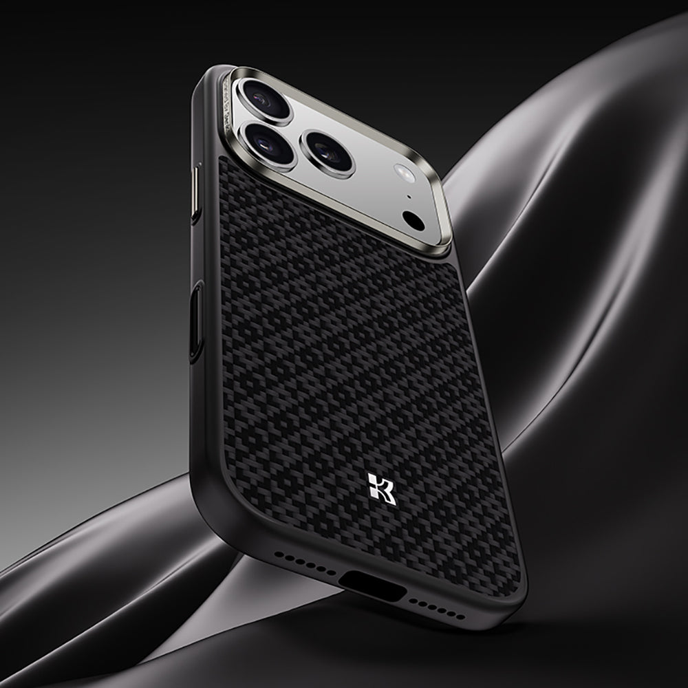 iPhone 17 Pro Max Kılıf M-Safe Şarj Özellikli Benks ArmorPro ArmorGrid Serisi Kevlar Kılıf