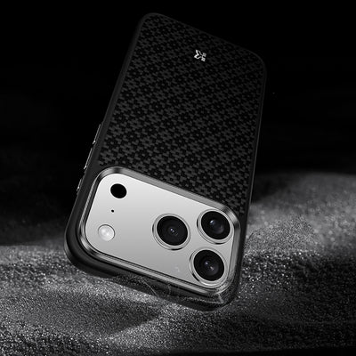 Apple iPhone 17 Pro Max Kılıf M-Safe Şarj Özellikli Benks ArmorPro ArmorGrid Serisi Kevlar Kapak Siyah