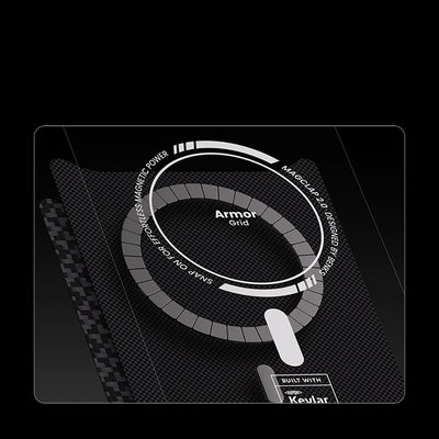 Apple iPhone 17 Pro Max Kılıf M-Safe Şarj Özellikli Benks ArmorPro ArmorGrid Serisi Kevlar Kapak Siyah