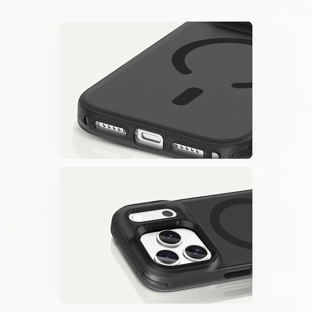 Apple iPhone 17 Pro Max Kılıf M-Safe Şarj Özellikli Benks C-Magnet Lucid Armor Kapak Siyah