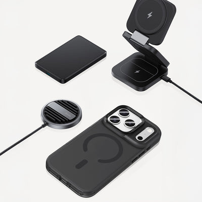 Apple iPhone 17 Pro Max Kılıf M-Safe Şarj Özellikli Benks C-Magnet Lucid Armor Kapak Siyah