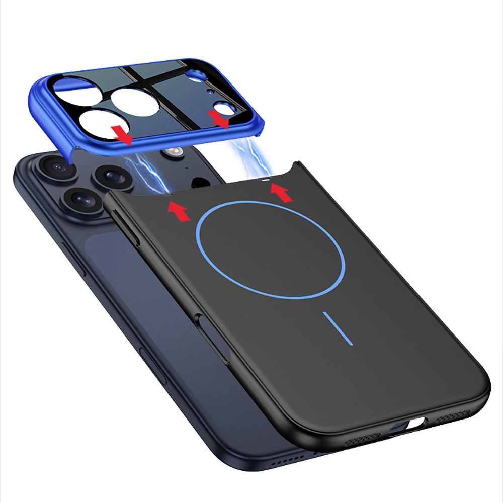 iPhone 17 Pro Max Kılıf M-safe Şarj Özellikli Çift Parçalı Zore Napoli Kılıf