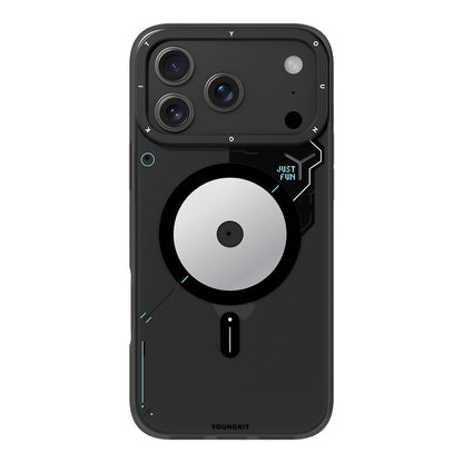 iPhone 17 Pro Max Kılıf M-safe Şarj Özellikli Disk Desenli Youngkit Disc Battle Kılıf