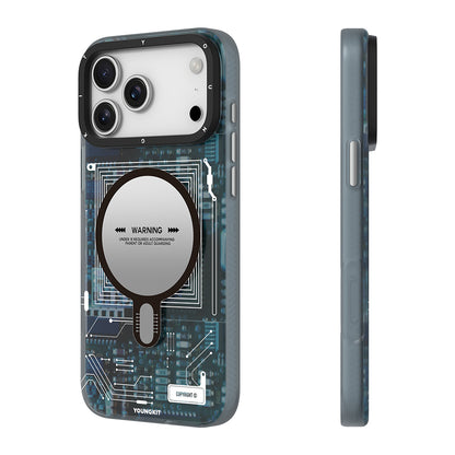 iPhone 17 Pro Max Kılıf M-safe Şarj Özellikli Kamera Denetim Butonlu Youngkit Technology Serisi Kılıf