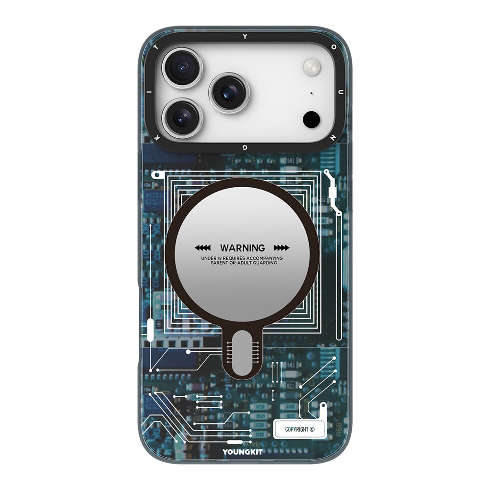 iPhone 17 Pro Max Kılıf M-safe Şarj Özellikli Kamera Denetim Butonlu Youngkit Technology Serisi Kılıf