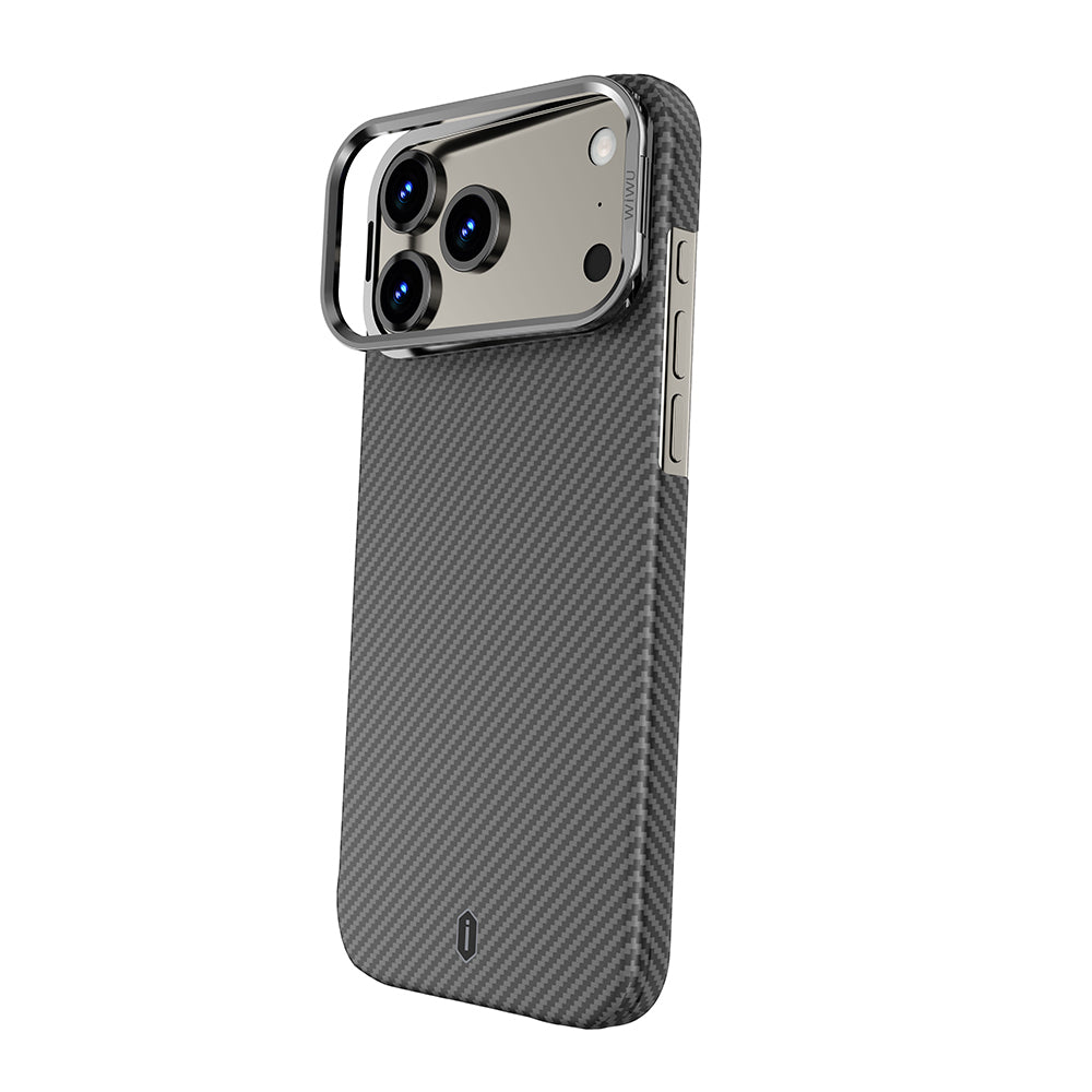 iPhone 17 Pro Max Kılıf M-safe Şarj Özellikli Kamera Standlı Wiwu DCC-206 Aramid Air Kılıf