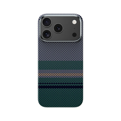 Apple iPhone 17 Pro Max Kılıf M-safe Şarj Özellikli Karbon Fiber Tasarımlı Benks Aurora ArmorAir Kevlar Kapak Siyah