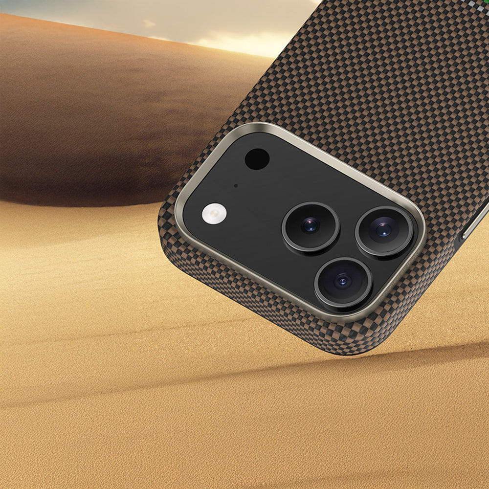 iPhone 17 Pro Max Kılıf M-safe Şarj Özellikli Karbon Fiber Tasarımlı Benks Prestige ArmorPro Kevlar Kılıf