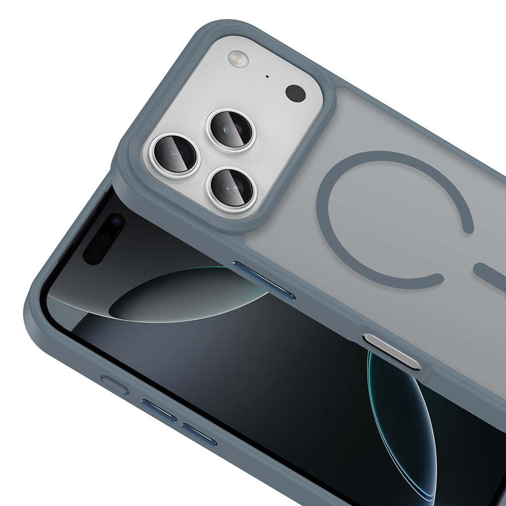 Apple iPhone 17 Pro Max Kılıf M-safe Şarj Özellikli Mat Arka Yüzey Zore Sio Kapak Siyah