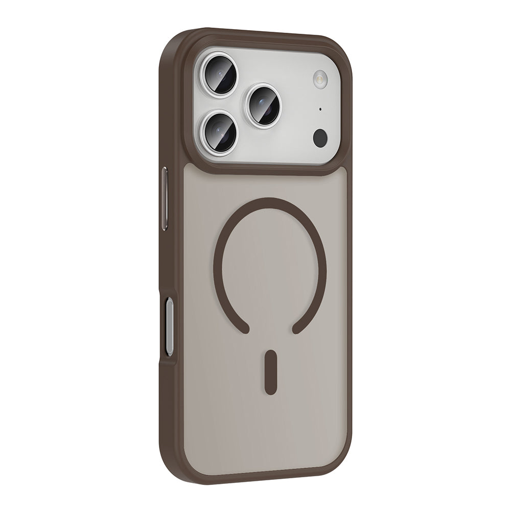 Apple iPhone 17 Pro Max Kılıf M-safe Şarj Özellikli Mat Arka Yüzey Zore Sio Kapak Gri