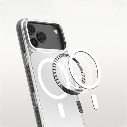 iPhone 17 Pro Max Kılıf M-safe Şarj Özellikli Metal Kamera Çerçeveli Airbag Tasarımlı Lenyes CK221 Sert PC Kılıf