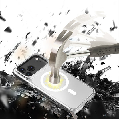 iPhone 17 Pro Max Kılıf M-safe Şarj Özellikli Metal Kamera Çerçeveli Airbag Tasarımlı Lenyes CK221 Sert PC Kılıf