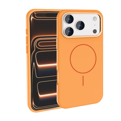 Apple iPhone 17 Pro Max Kılıf M-Safe Şarj Özellikli Metal Kamera Çerçeveli Zore Edi Silikon Kapak Açık Mavi