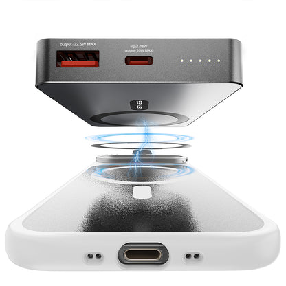 iPhone 17 Pro Max Kılıf M-safe Şarj Özellikli Metal Kamera Standlı Lenyes CK226 PC Kılıf