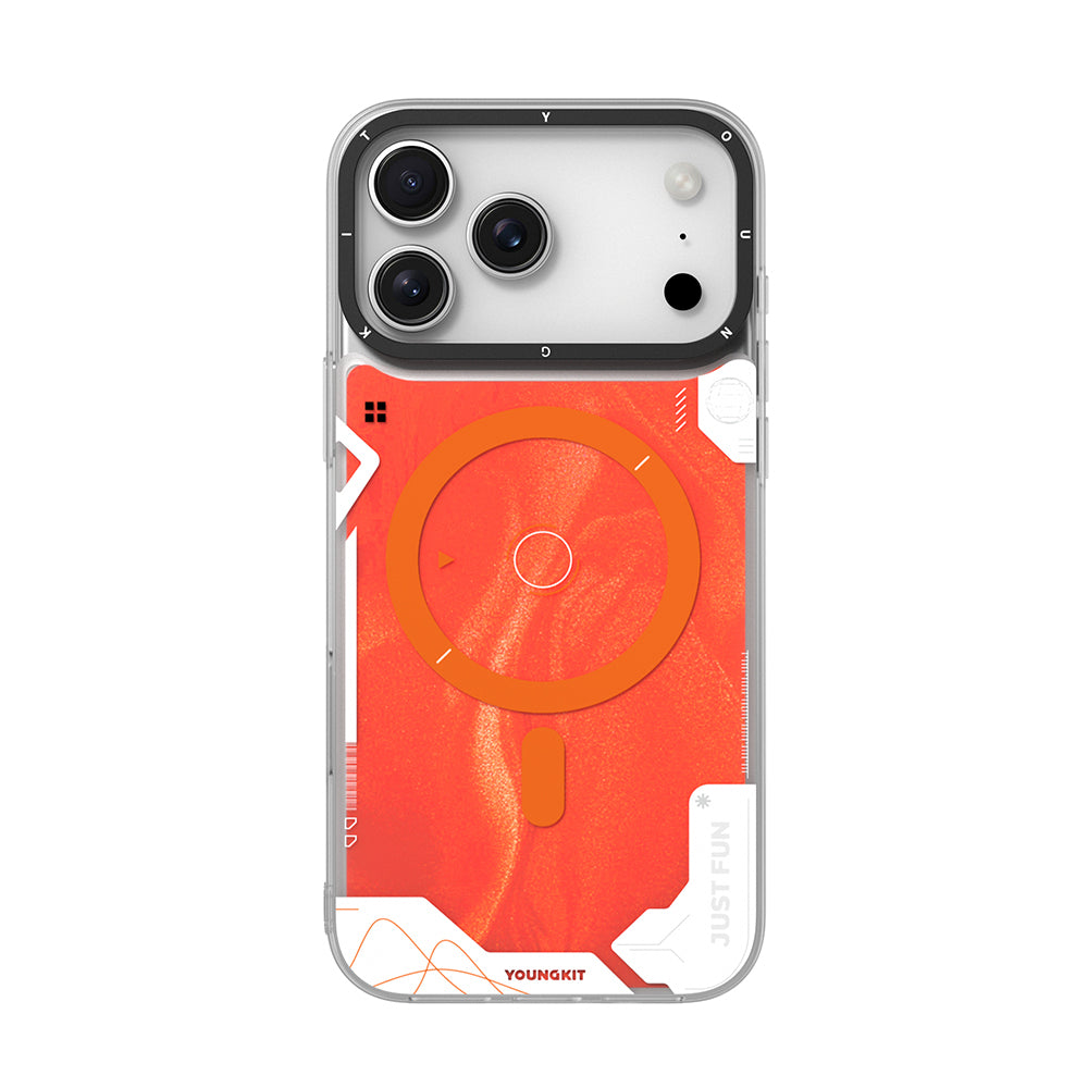 Apple iPhone 17 Pro Max Kılıf M-safe Şarj Özellikli Parlak Kumlu Sıvılı Tasarımlı Galaxy Fantasy Serisi Kapak Yeşil