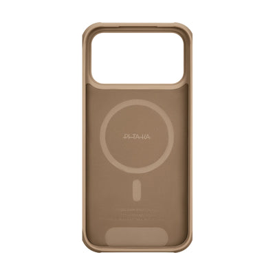 Apple iPhone 17 Pro Max Kılıf M-safe Şarj Özellikli Pitaka Tactile Woven Sunset-Moonrise Aramid Pro Guard Serisi Kapak Kahverengi
