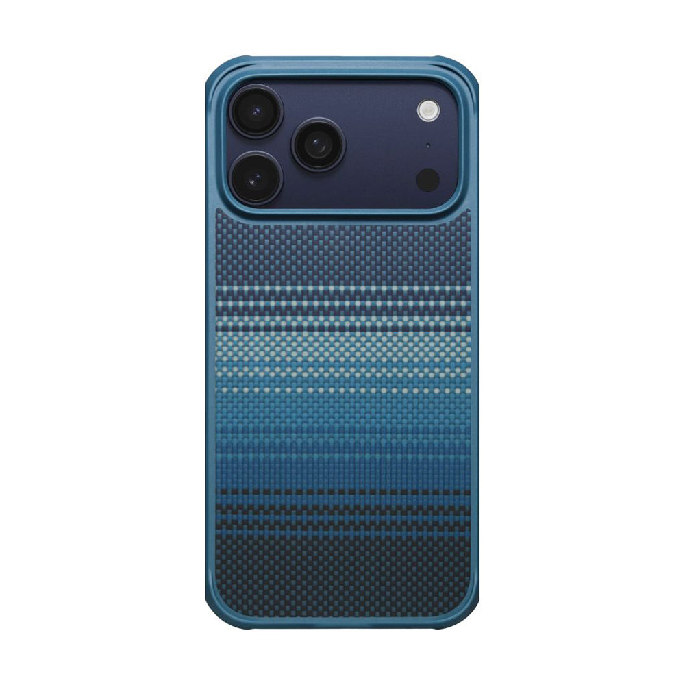 iPhone 17 Pro Max Kılıf M-safe Şarj Özellikli Pitaka Tactile Woven Sunset-Moonrise Aramid Pro Guard Serisi Kılıf