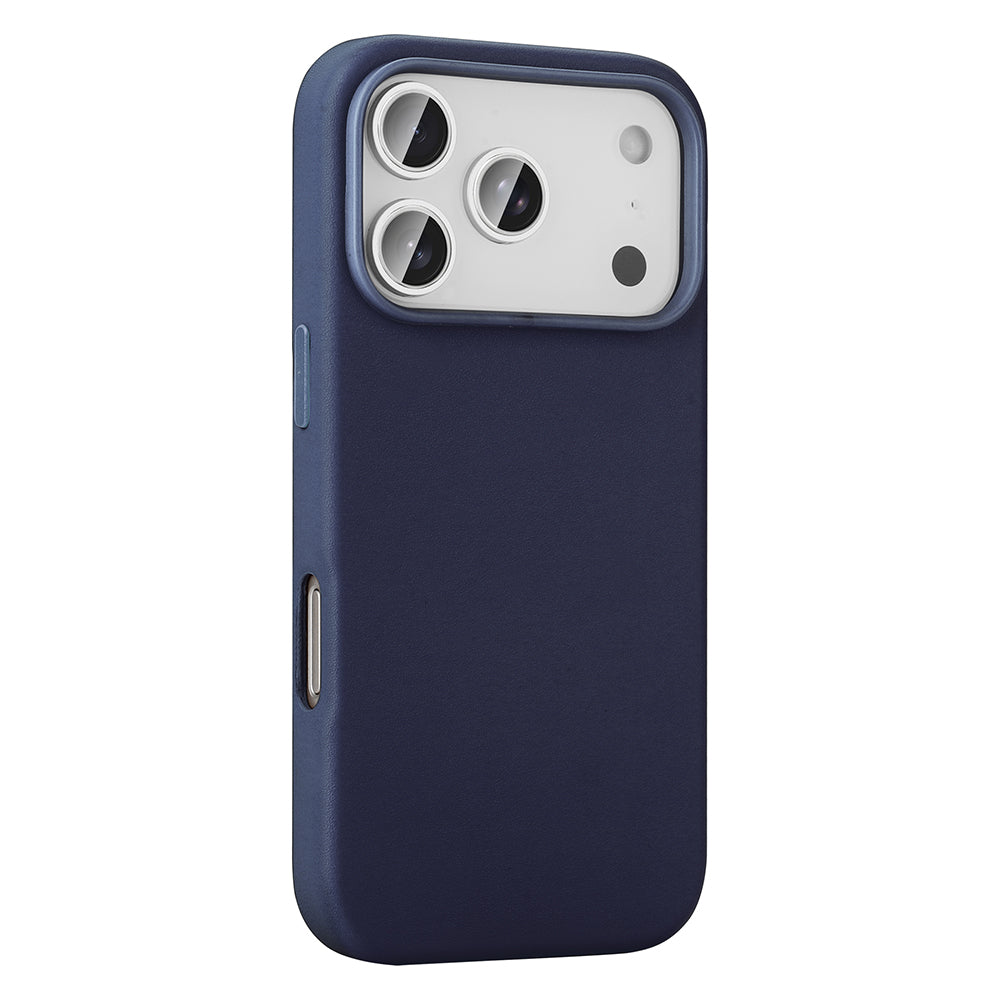 Apple iPhone 17 Pro Max Kılıf M-safe Şarj Özellikli PU Deri Görünümlü Zore Kupra Kapak Pembe