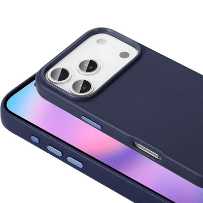 Apple iPhone 17 Pro Max Kılıf M-safe Şarj Özellikli PU Deri Görünümlü Zore Kupra Kapak Turuncu