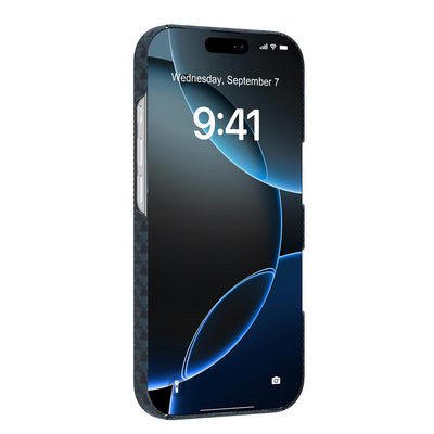 Apple iPhone 17 Pro Max Kılıf M-safe Şarj Özellikli Raptic Aramid Skin Origin Serisi Kapak Gold-Mavi