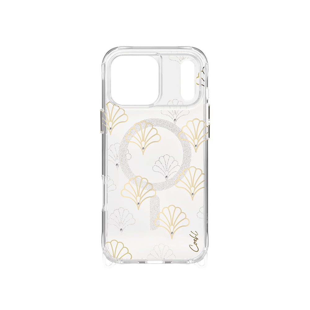 iPhone 17 Pro Max Kılıf M-safe Şarj Özellikli Şeffaf Desenli Arka Yüzey Coehl Maree Kılıf