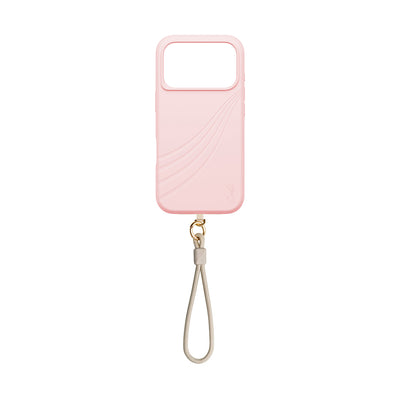 Apple iPhone 17 Pro Max Kılıf M-safe Şarj Özellikli Soft Arka Yüzey Askı İpli Coehl Serina Kapak Krem