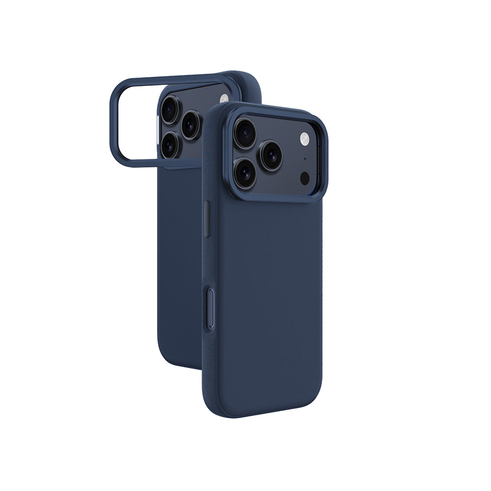 Apple iPhone 17 Pro Max Kılıf M-safe Şarj Özellikli Standlı Amazingthing Glamour Mag Serisi PU Kapak Mavi