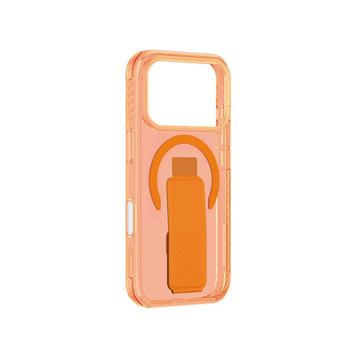 Apple iPhone 17 Pro Max Kılıf M-safe Şarj Özellikli Standlı Amazingthing Titan Pro Plus Kapak Turuncu