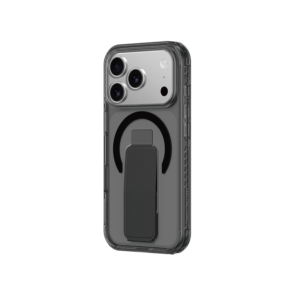 Apple iPhone 17 Pro Max Kılıf M-safe Şarj Özellikli Standlı Amazingthing Titan Pro Plus Kapak Turuncu