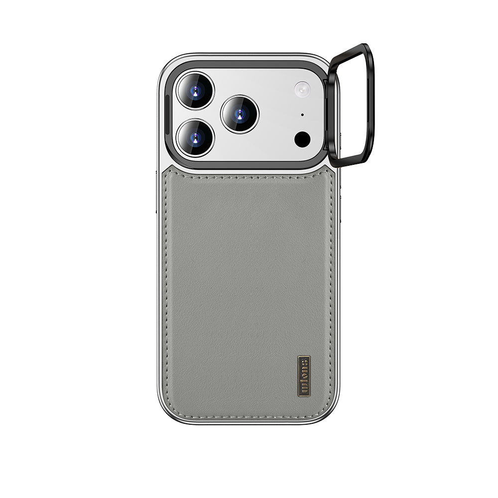 Apple iPhone 17 Pro Max Kılıf M-safe Şarj Özellikli Standlı Leto Kapak Gri