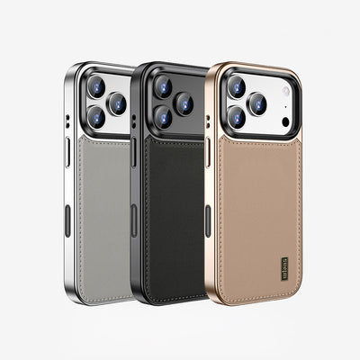 Apple iPhone 17 Pro Max Kılıf M-safe Şarj Özellikli Standlı Leto Kapak Gold