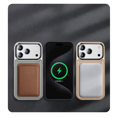 Apple iPhone 17 Pro Max Kılıf M-safe Şarj Özellikli Standlı Leto Kapak Gold