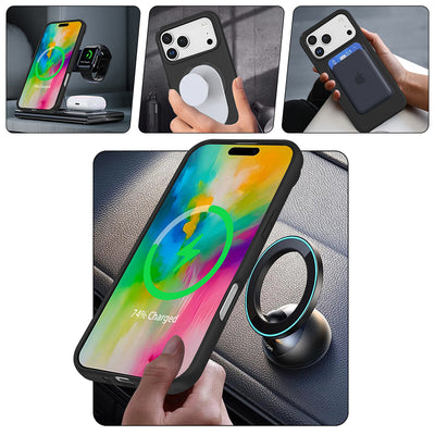 Apple iPhone 17 Pro Max Kılıf M-safe Şarj Özellikli Standlı Zore Samara Kapak Desert Gold