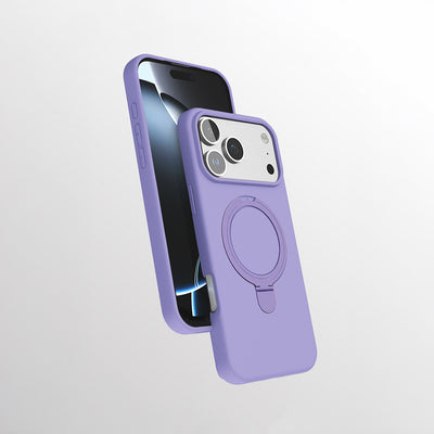 Apple iPhone 17 Pro Max Kılıf M-safe Şarj Özellikli Standlı Zore Samara Kapak Lila