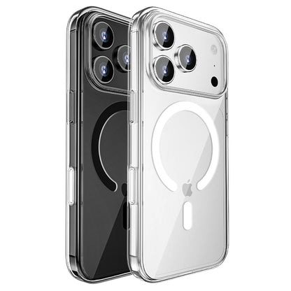 iPhone 17 Pro Max Kılıf M-safe Şarj Özellikli Transparan Sert PC Wlons Pita Kılıf