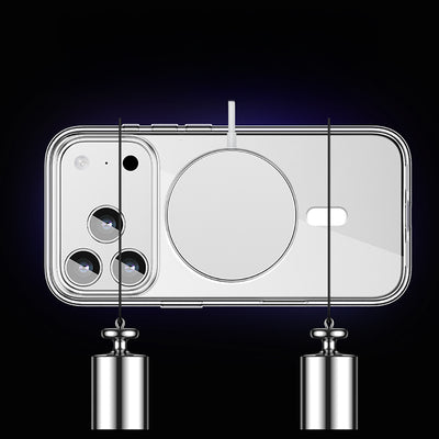 Apple iPhone 17 Pro Max Kılıf M-safe Şarj Özellikli Transparan Sert PC Wlons Pita Kapak Şeffaf