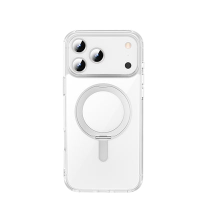 iPhone 17 Pro Max Kılıf M-safe Şarj Özellikli Wiwu MCC-201 iShield Ultra Serisi Standlı Crystal Sert PC Kılıf