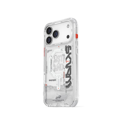 Apple iPhone 17 Pro Max Kılıf M-safe Şarj Özellikli Yazı Desenli Airbag Tasarımlı Skinarma Sonix Kapak Şeffaf