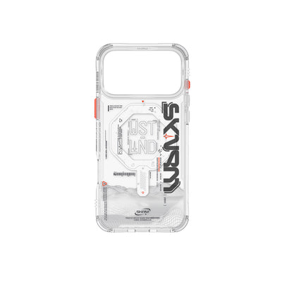 Apple iPhone 17 Pro Max Kılıf M-safe Şarj Özellikli Yazı Desenli Airbag Tasarımlı Skinarma Sonix Kapak Siyah