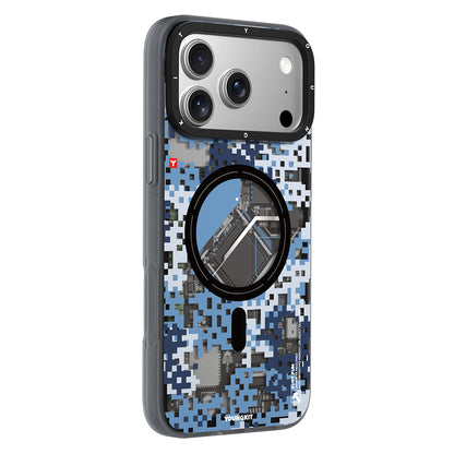 iPhone 17 Pro Max Kılıf M-Safe Şarj Özellikli Youngkit Camouflage Sykell Serisi Kılıf