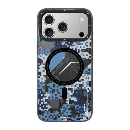 iPhone 17 Pro Max Kılıf M-Safe Şarj Özellikli Youngkit Camouflage Sykell Serisi Kılıf